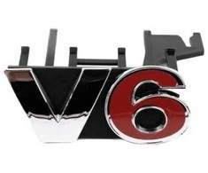 VAG Volkswagen Golf R32 Priekinio Grotelių V6 Ženklelis Emblema Originalus 1J6853679EGQF