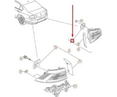 VAG Volkswagen PASSAT B8 Galinis vidinis uodegos žibinto sandariklis 3G5945395 NAUJAS ORIGINALUS