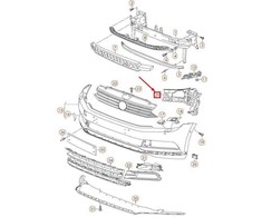 VAG Volkswagen PASSAT B8 Priekinis Bamperis Kairysis Gidas 3G0807177 NAUJAS ORIGINALUS
