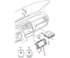 Automagnetola VAG VOLKSWAGEN POLO 6R Multimedijos sistemos radijo ekrano įrenginys 6C0919603 NAUJAS ORIGINALUS