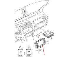 VAG VOLKSWAGEN POLO 6R Multimedijos sistemos radijo ekrano įrenginys 6C0919603 NAUJAS ORIGINALUS