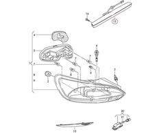 VAG VOLKSWAGEN SCIROCCO 08-15 galinis trečiasis stabdymo žibintas originalus 1K8945087D