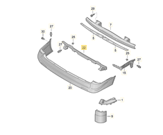 VAG Volkswagen T5 T6 Galinio Stiklo Rėmo Centrinė Pala Originalus 7H0807723