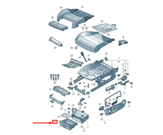 VAG VOLKSWAGEN TIGUAN AD1 Priekinės Sėdynės Dėžutė Originali 5NN88260182V
