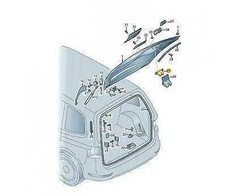 VAG Volkswagen TOUAREG 7P Galinės bagažinės durelių užrakto sklendė 7P0827505N NAUJA ORIGINALI
