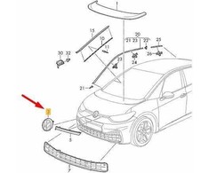 VAG Volkswagen Vw Id3 Priekinis Emblema Originalus 10A853601AWA