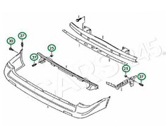 VAG VW 1 komplektas bamperio tvirtinimo detalių 7E0898623A Originalus