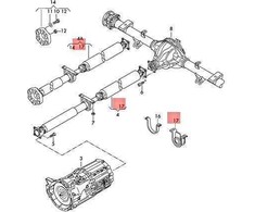 VAG VW Amarok 2HA 2HB S1B tarpinio guolio remonto rinkinys 2H0598351A Originalus