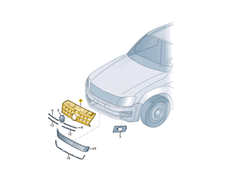 Volkswagen Amarok 2H Radiatoriaus Grotelės Satino Juodos Spalvos VAG Originalus 2H6853651BLDB