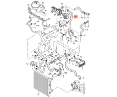 VAG VW Audi Audi Seat Skoda Šildytuvo matricos aušinimo skysčio vamzdelis 1K0121157AG originalus