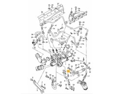 VAG VW AUDI BENTLEY Alyvos grąžinimo į turbiną tarpiklis originalus 058145757C