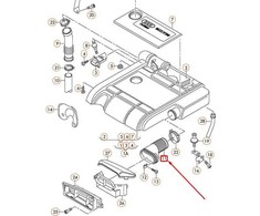 VAG VW Audi Seat 2.0 TFSI oro įsiurbimo ortakis originalus 1K0129618BM