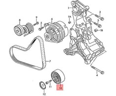 VAG Išeiginis Skriemulys Audi A4 A5 A6 Q5 Volkswagen Amarok Crafter Originalus 03G145276