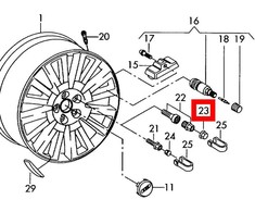 VAG VW Audi Skoda Ratų varžtas pilkas dangtelis originalus 4F0601173AZ37
