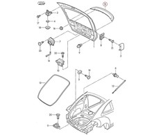 VAG VW Beetle 5C Galinės Spoilerys Originalus 5C5827933FGRU