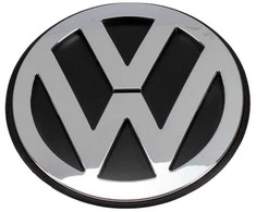 VAG VW BEETLE nuo 2006 m. Emblema su logotipu CHROM Juodas Galinė originali 1C0853630M ULM