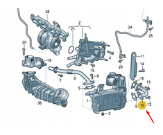 VAG VW CRAFTER TRANSPORTER T6 2.0 TDI EGR vožtuvo vamzdelis originalus 04L131521BF