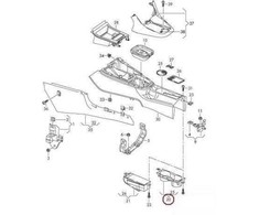 VAG VW EOS 11-16 GOLF 07-14 priekinės centrinės konsolės gėrimų puodelio laikiklis juodas originalus 5K0862531A82V