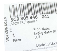 VAG VW galinių durelių spoileris 5G9805946041