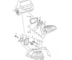 VAG VW GOLF 13-17 Vidinis galinio žibinto lemputės laikiklis dešinėje O/S RHD originalus 5G0945260A