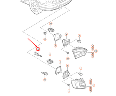 VAG VW Golf Cabriolet R32 Gti Rabbit tvirtinimo elementas originalus 1K8945300