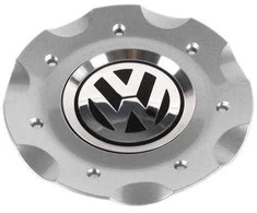 VAG VW Golf Jetta Mk5 2005-2010 Ratų centro stebulės dangtelis šviesiai chromuotas originalus 1K0601149J8Z8