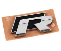 VAG VW GOLF MK6 MK7 R Chromuotas juodas ženkliukas su emblema bagažinėje originalus 1K8853675KFXC
