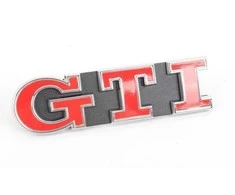 VAG VW Golf Mk7 GTI priekinių grotelių ženkliukas raudona emblema originalus 5G0853679PWYR