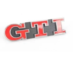 VAG VW Golf Mk7 GTI priekinių grotelių ženkliukas raudona emblema originalus 5G0853679PWYR