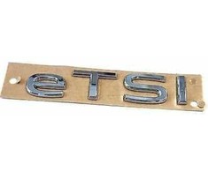 VAG VW GOLF MK8 galinis dešinysis eTSI ženkliukas su užrašu Emblema chromuota 5H0853675L2ZZ originali