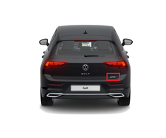 VAG VW GOLF MK8 galinis dešinysis eTSI ženkliukas su užrašu Emblema chromuota 5H0853675L2ZZ originali