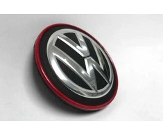 VAG VW Golf R32 GTI ratų centro stebulės dangtelis chromuotas raudonas originalus 5G0601171B