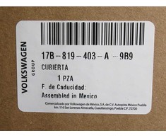 Volkswagen Jetta 17 2018 Lietvamzdžio Dangtis Satino Juodas VAG Originalus 17B819403A9B9