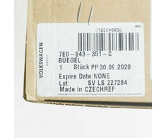 VAG VW kairės pusės stumdomųjų durų montavimo strypas 7E0843351C Originalus