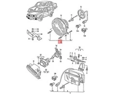 VAG VW komplektas Pritvirtinimo dalys žibintui grotelėse 191998135A Originalus