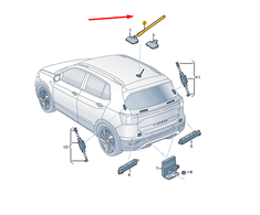 VAG VW M6 ATECA FABIA 3 RAPID CRAFTER 3 POLO 6R 6C Antenos strypas 6C0035849E Originalus