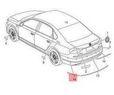 VAG VW Passat 15-18 Galinis bamperis dešinysis chromuotas apvadas originali 5618534602ZZ
