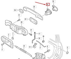 VAG VW PASSAT B5.5 galinių išorinių durų rankenos dangtelis originalus 1K4839167