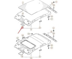 VAG VW PASSAT B5.5 priekinių vidaus žibintų sustiprinimas originalus 3B0867599A