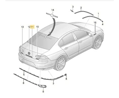 VAG VW PASSAT B8 galinių durelių emblema 3G0853687C2ZZ Originali