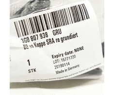 VAG VW PASSAT B8 priekinio bamperio priekinių žibintų ploviklio dangtelis dešinysis 3G0807938GRU originalus