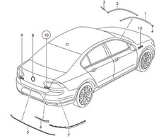 VAG VW Passat Galinė bagažinės dalis 4Motion Chromuota emblema su ženkliuku originali 3G0853675TMGM