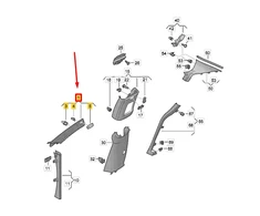 VAG VW Passat Kairio Titan Juodas A stulpelio apdaila Originali 3C8867233DBR2