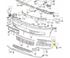 VAG VW PHAETON 11-16 Priekinis buferis apatinė grotelė dešinė originali 3D0853666J
