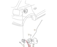 VAG VW Polo Derby Vento-Ind Vento Degalų bako dangtelis 6R0809857LGRU Originalus