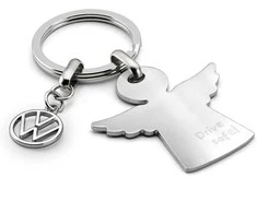 VAG VW raktelis "Guardian Angel Drive safe!" Nerūdijančio plieno, sidabrinis