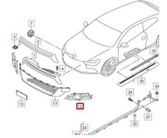 VAG VW SCIROCCO 08-14 NAUJAS ORIGINALUS PRIEKINIS BAMPERIS K/S KAIRĖS APATINĖS RŪKO GROTELĖS 1K8853665C