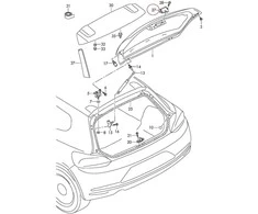 VAG VW SCIROCCO (137, 138) Bagažinės spynelė 1K8827505D Originali