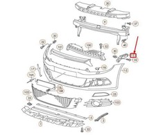 VAG VW SCIROCCO MK3 Priekinis Bamperis Dešinės Pusės Gidas Profilis 1K8807184B NAUJAS ORIGINALUS