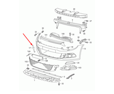 VAG VW SCIROCCO R 08-14 priekinio bamperio vilkimo kablio dangtelis originalus 1K8807241BGRU